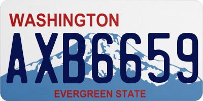 WA license plate AXB6659