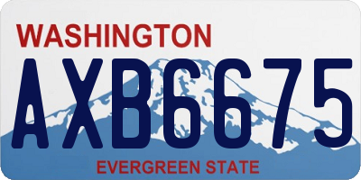 WA license plate AXB6675