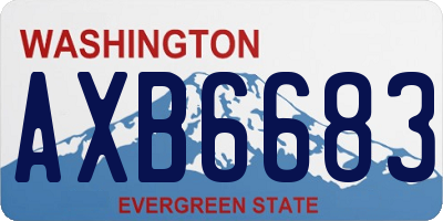 WA license plate AXB6683