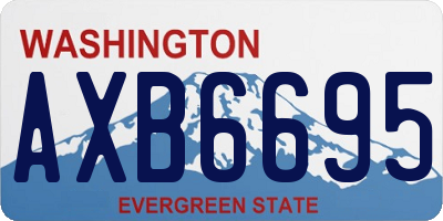 WA license plate AXB6695