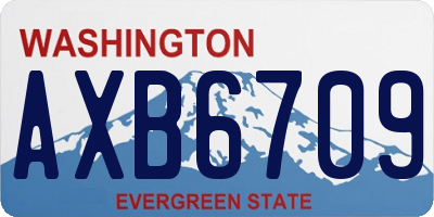 WA license plate AXB6709