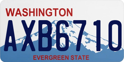 WA license plate AXB6710