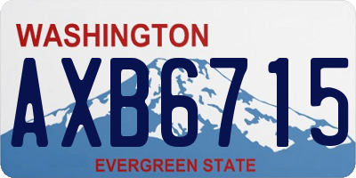 WA license plate AXB6715