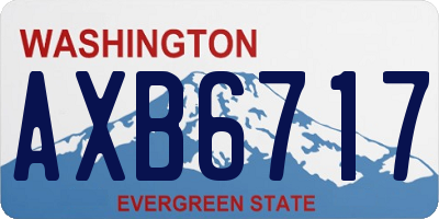 WA license plate AXB6717