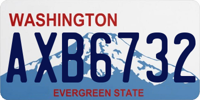 WA license plate AXB6732