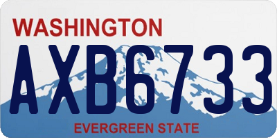 WA license plate AXB6733