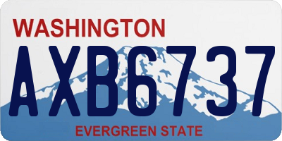 WA license plate AXB6737