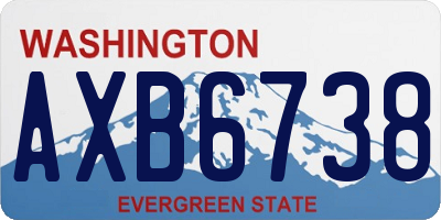 WA license plate AXB6738