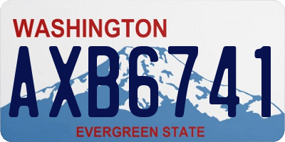 WA license plate AXB6741
