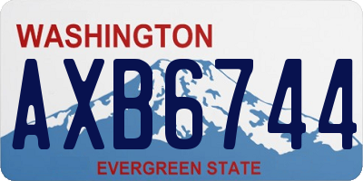 WA license plate AXB6744