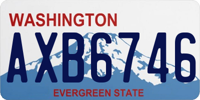 WA license plate AXB6746