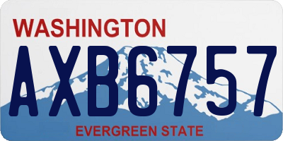 WA license plate AXB6757