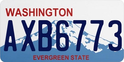WA license plate AXB6773