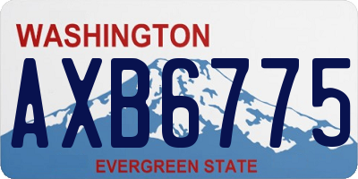 WA license plate AXB6775