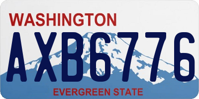WA license plate AXB6776