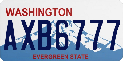 WA license plate AXB6777