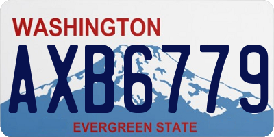 WA license plate AXB6779