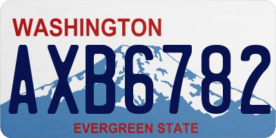 WA license plate AXB6782