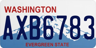 WA license plate AXB6783