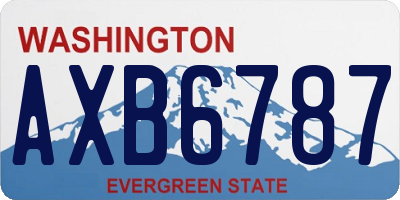WA license plate AXB6787