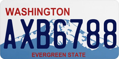 WA license plate AXB6788