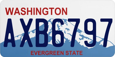 WA license plate AXB6797