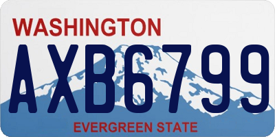 WA license plate AXB6799