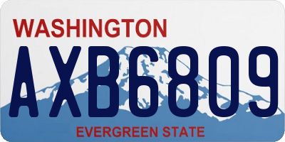 WA license plate AXB6809