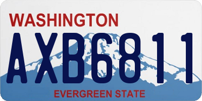 WA license plate AXB6811