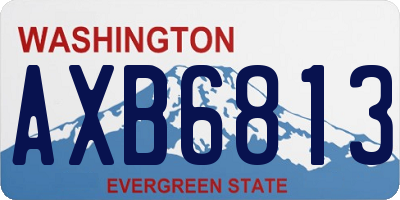WA license plate AXB6813