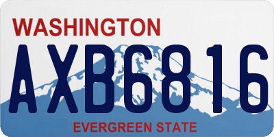 WA license plate AXB6816