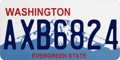 WA license plate AXB6824