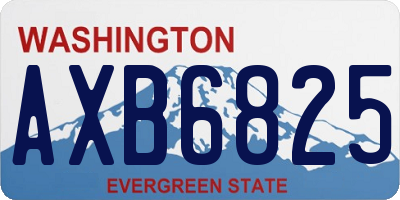 WA license plate AXB6825