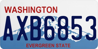 WA license plate AXB6853