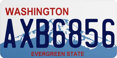 WA license plate AXB6856