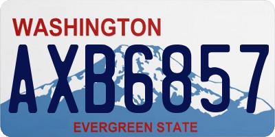 WA license plate AXB6857