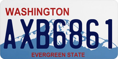 WA license plate AXB6861
