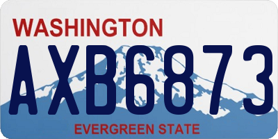 WA license plate AXB6873