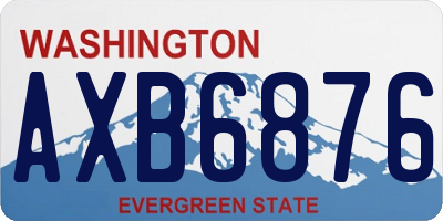 WA license plate AXB6876