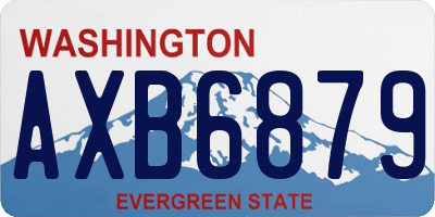 WA license plate AXB6879