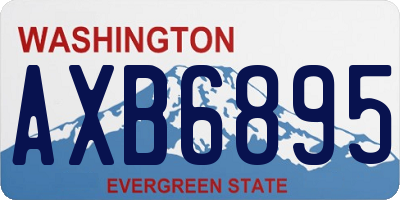 WA license plate AXB6895