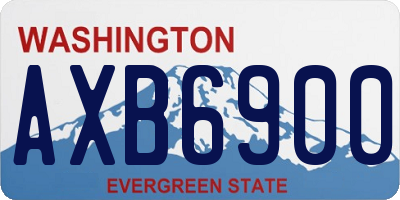 WA license plate AXB6900
