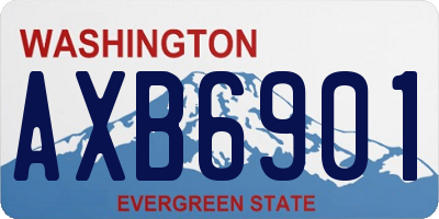 WA license plate AXB6901