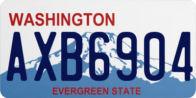WA license plate AXB6904
