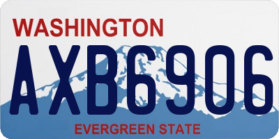 WA license plate AXB6906