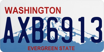 WA license plate AXB6913