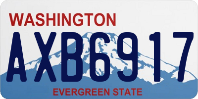 WA license plate AXB6917