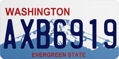 WA license plate AXB6919