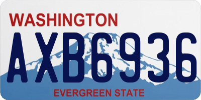 WA license plate AXB6936
