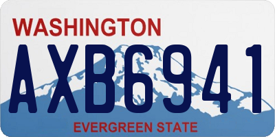WA license plate AXB6941